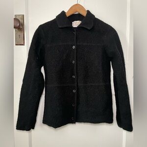 Vintage Tabi Wool black cardigan -size small